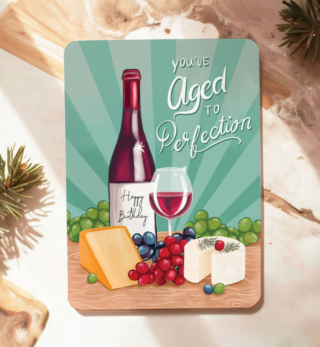 Kaart verjaardag felicitatie aged to perfection ansichtkaart