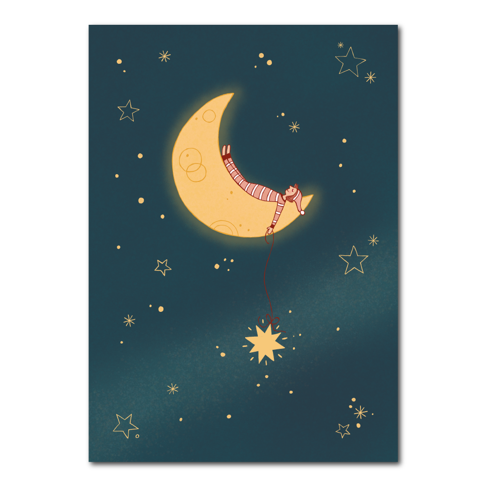 Mannetje op de maan | Kaart