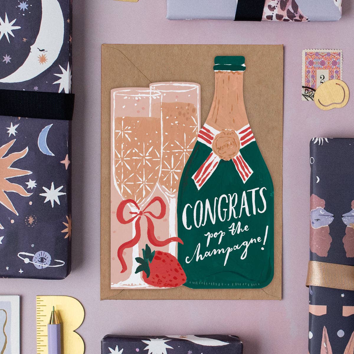 Ontkurk de champagne Felicitatiekaart | Vieringskaarten