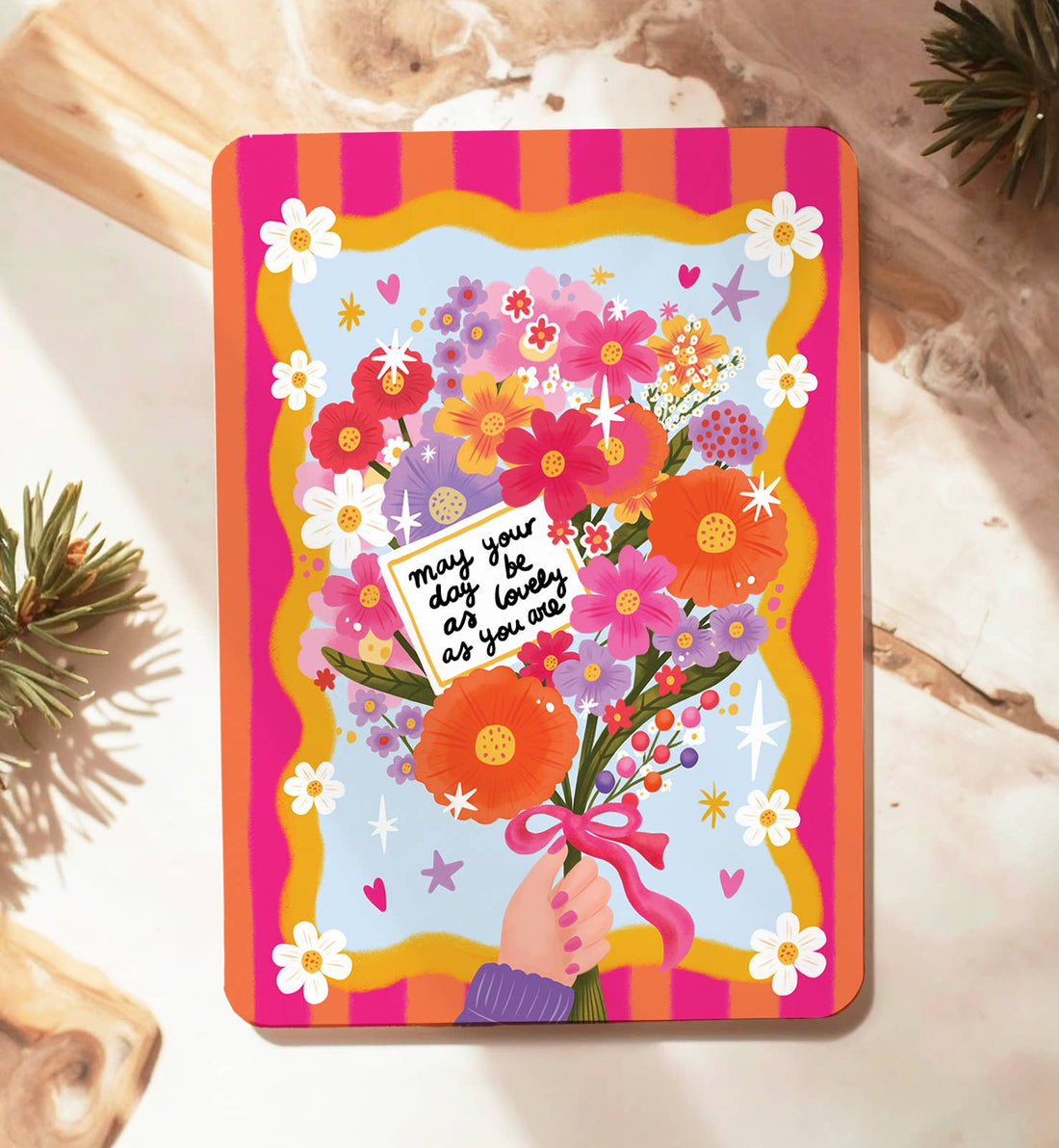Kaart felicitatie verjaardag vrouw bloemen ansichtkaart