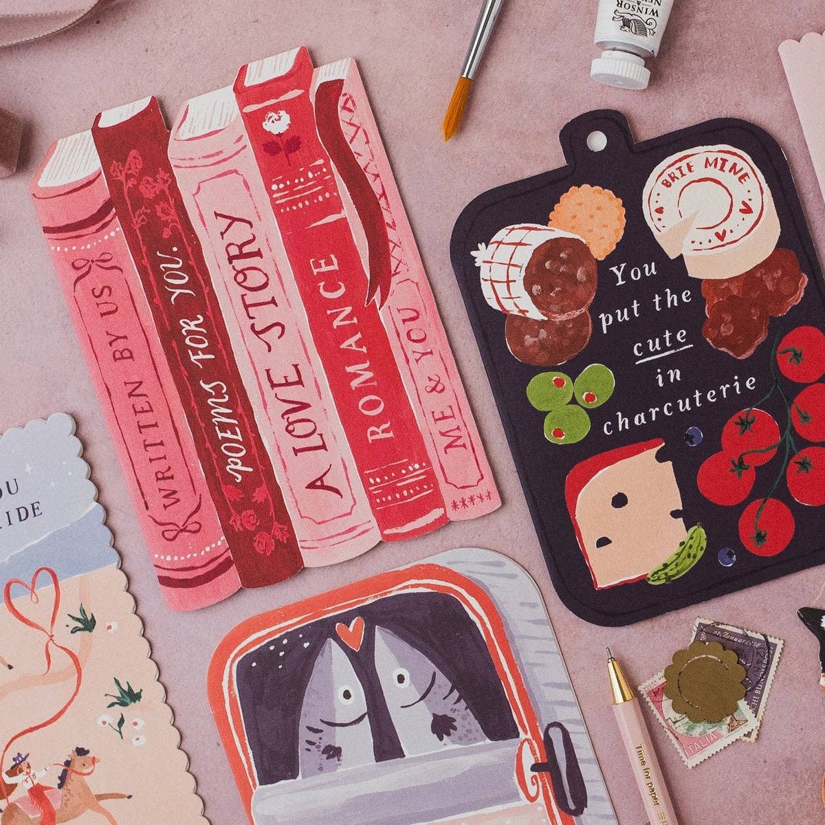 Love Story Books-kaart | Jubileumkaarten voor boekenliefhebbers