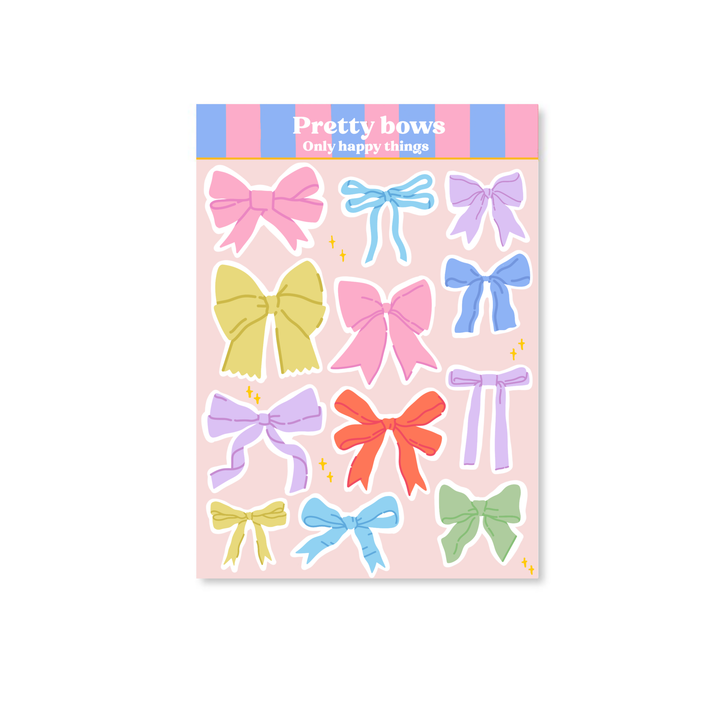 Stickersheet Mooie strikken A6 | Stickervel Only Happy Things