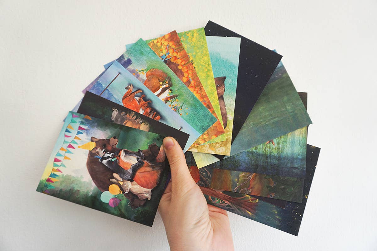 Kaart Beer op bakfiets in de bergen | Kaart Lotte Drouen