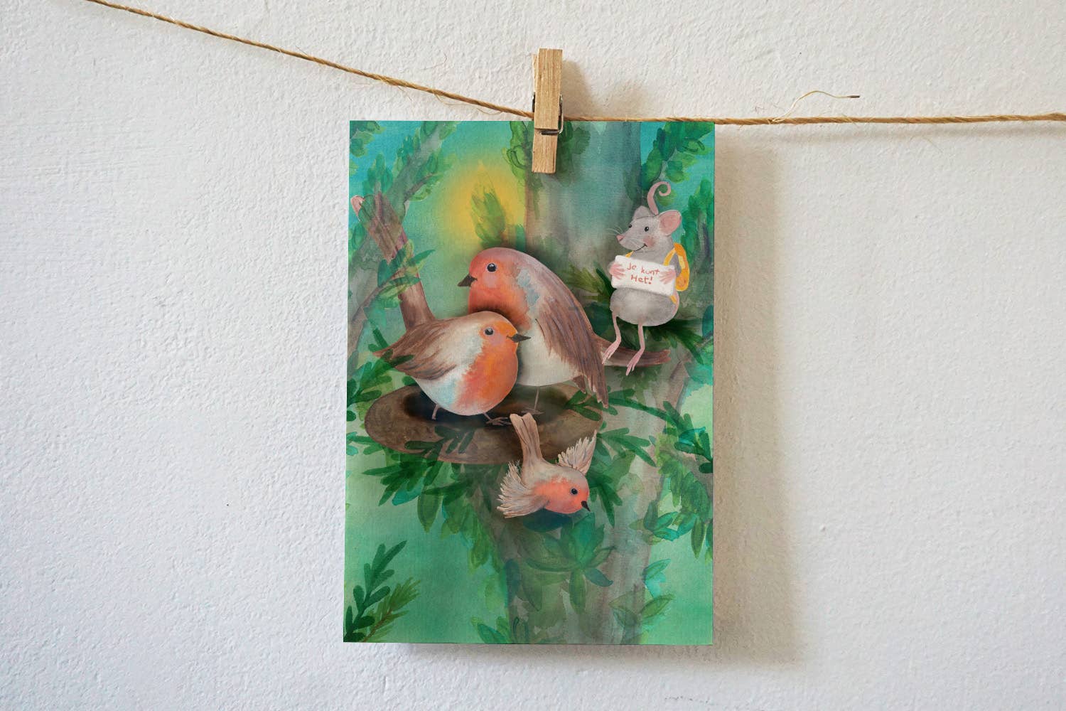Kaart Je kunt het, vogel! | Kaart Lotte Drouen
