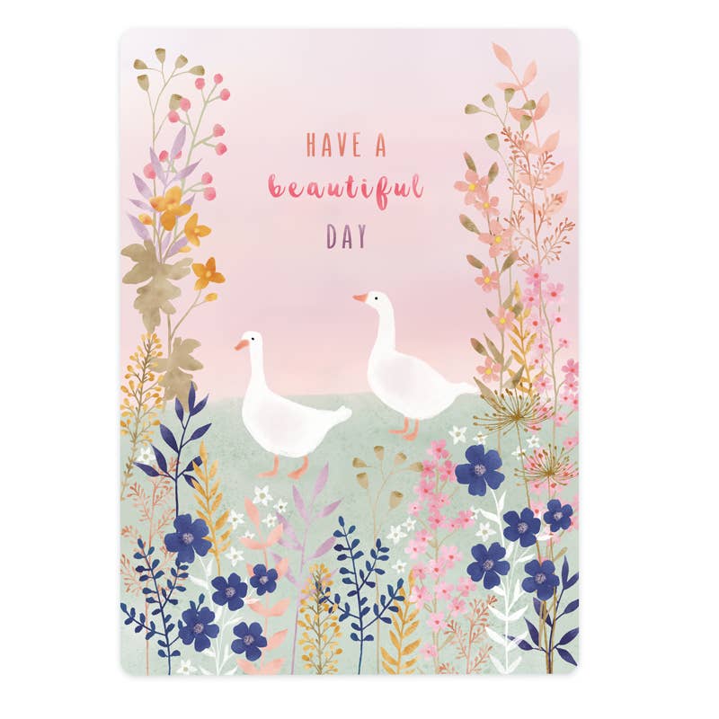 The Lemonbird kaart two geese have a beautiful day | Kaart The Lemonbird