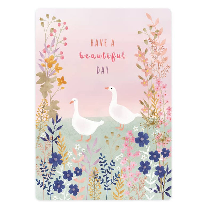 The Lemonbird kaart two geese have a beautiful day | Kaart The Lemonbird