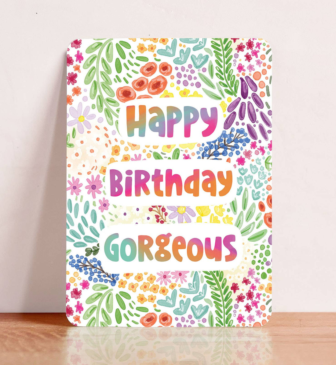 Kaart bloemen felicitatie verjaardag vrouw ansichtkaart