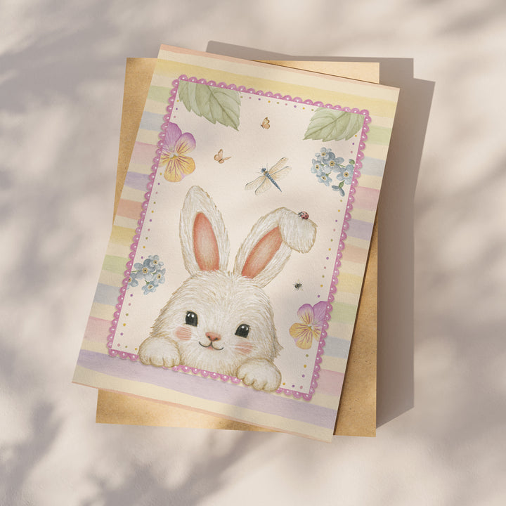 Ansichtkaart lentekonijntje | Kaart Appeloogje