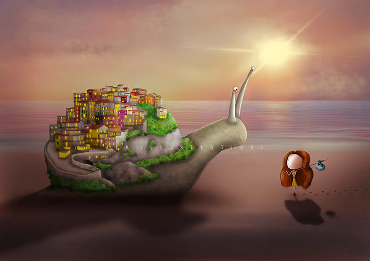 196 - Cinque Terre | Kaart Ila Illustrations