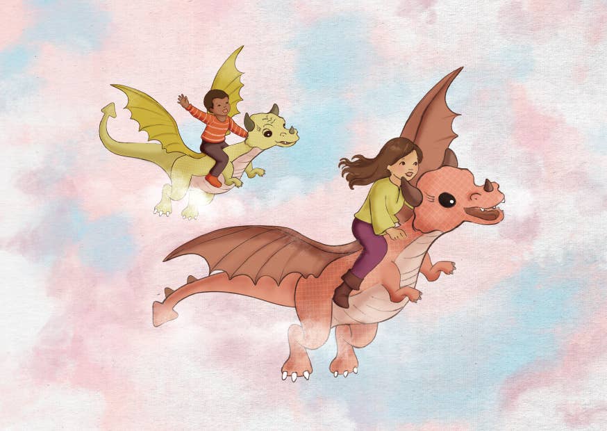 Ansichtkaart Drakenvlucht | Kaart Belle & Boo