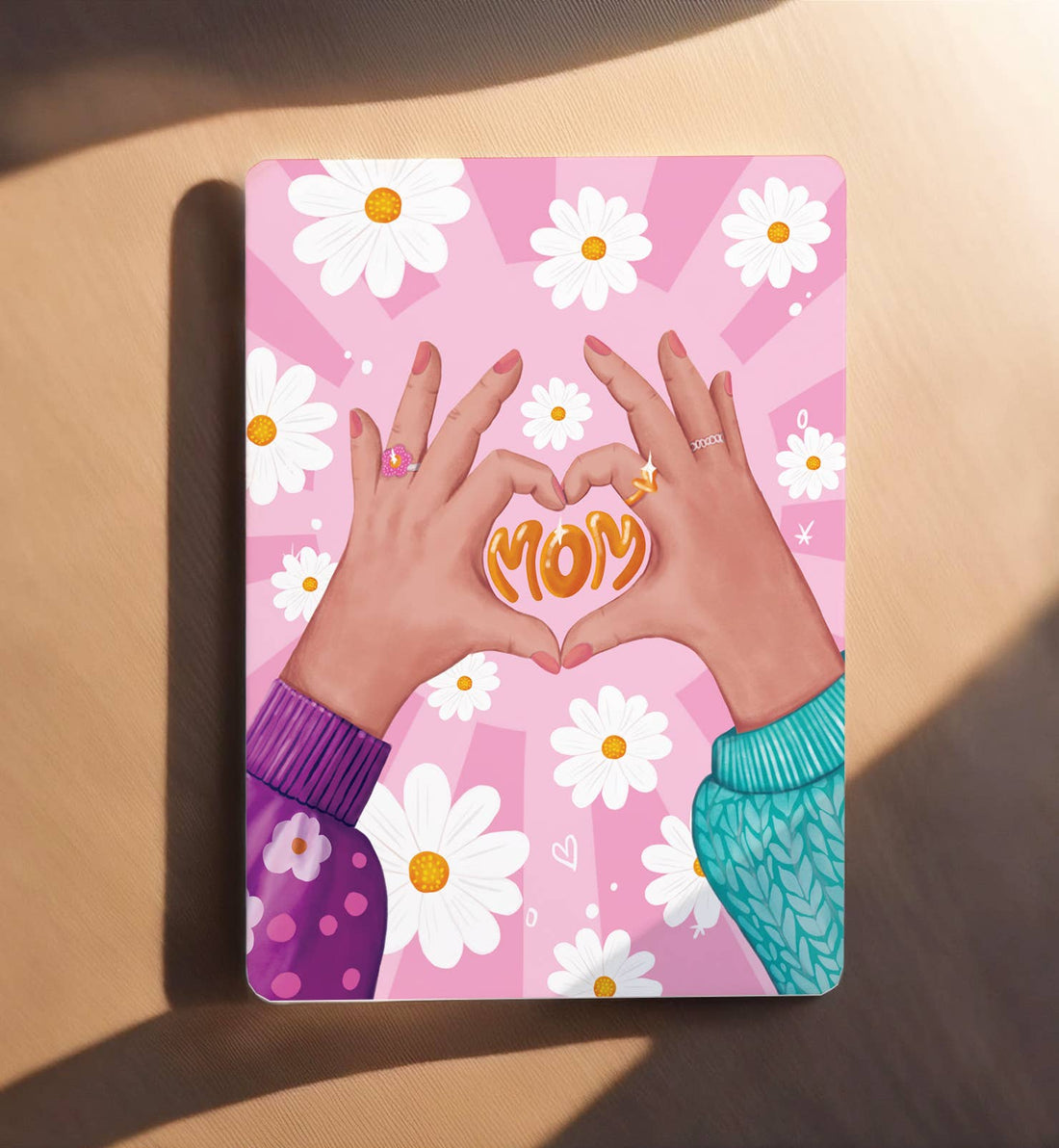 Kaart moederdag handen hart mama moeder oma ansichtkaart