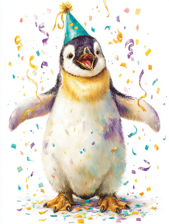 Feest: Pinguïn | Kaart Fripperies