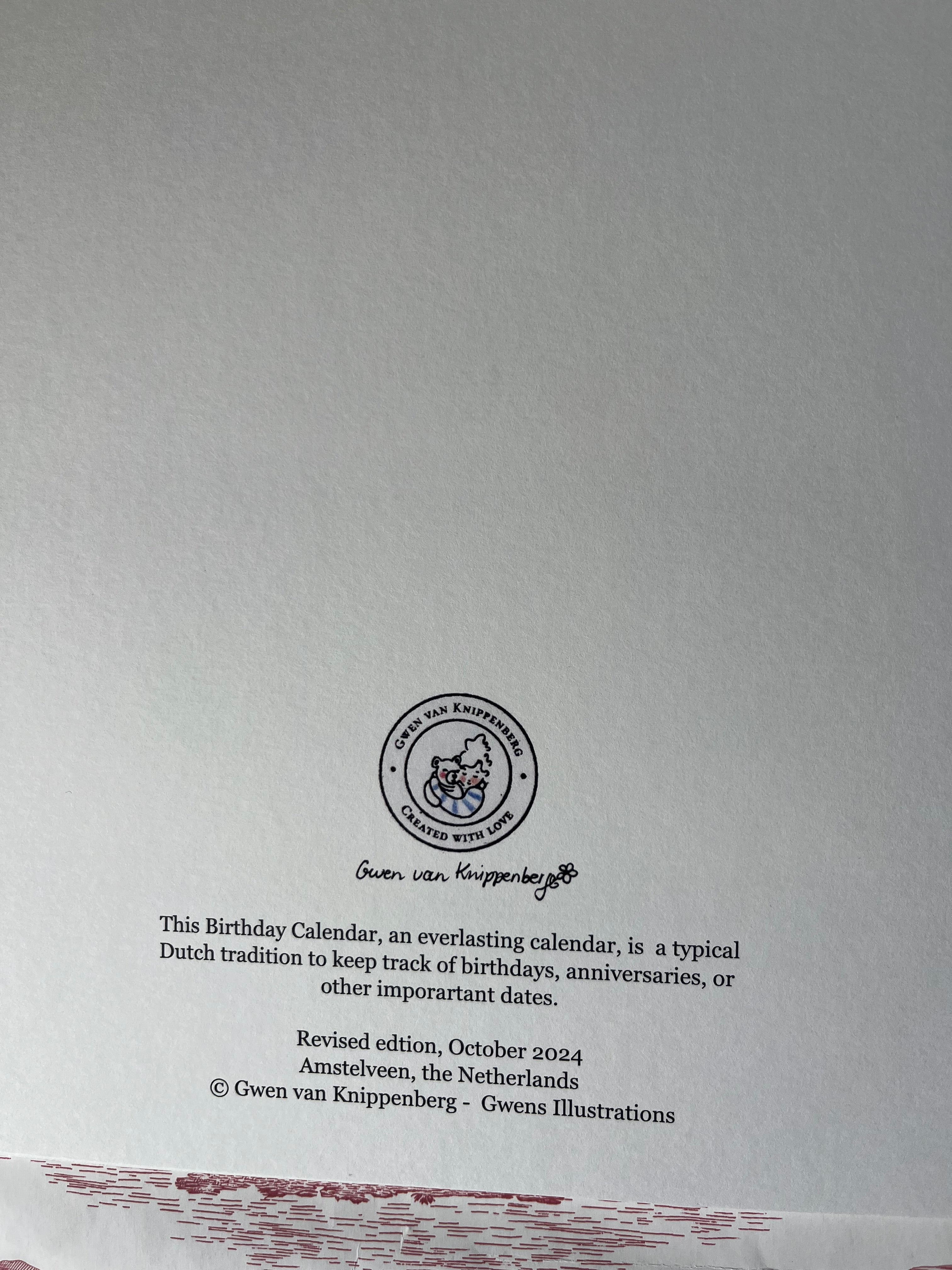 Verjaardagskalender | Verjaardagskalender Gwen van Knippenberg