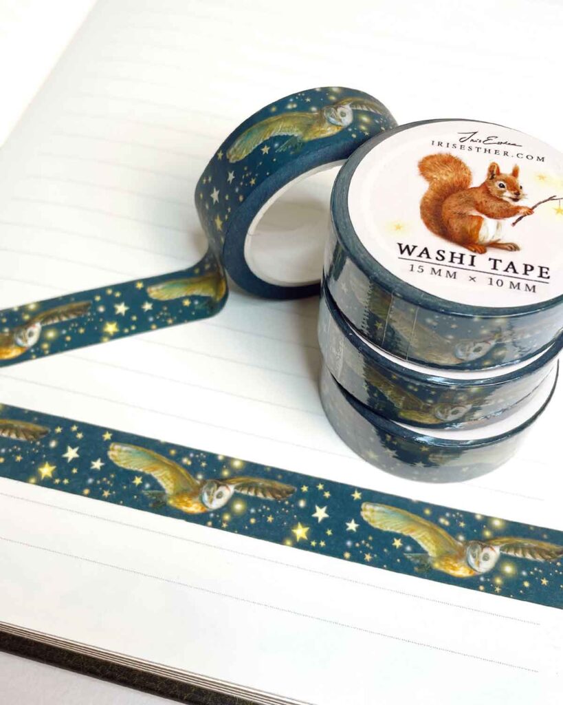 Owl & Stars | Washitape Iris Esther