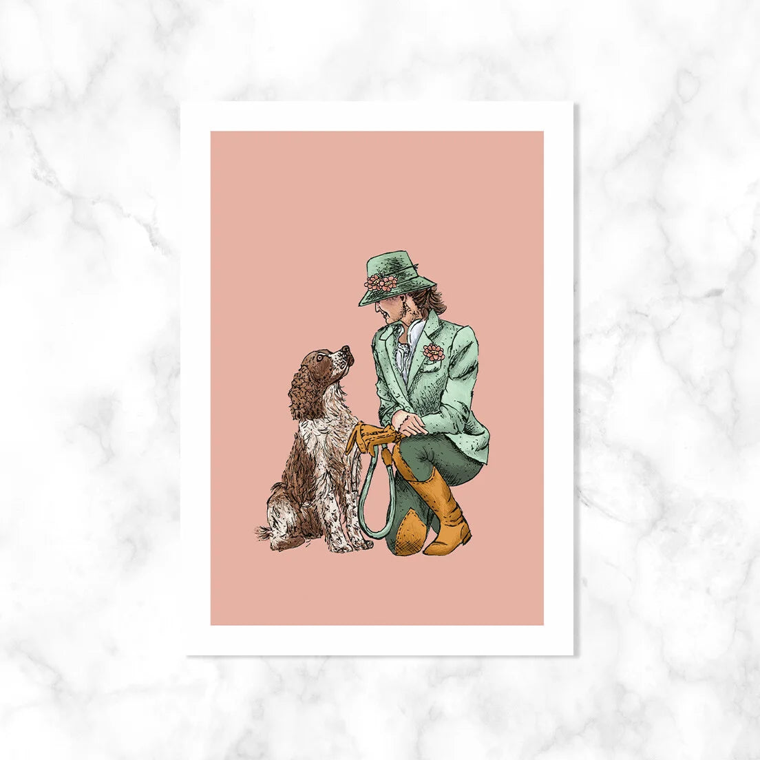 Vrouw met hond | Kaart Kaartstudio