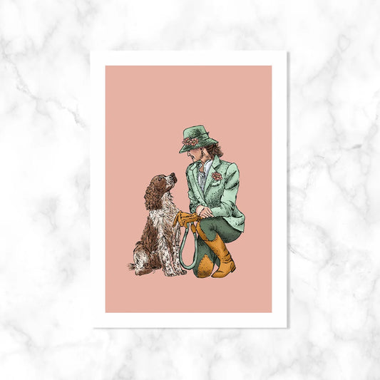 Vrouw met hond | Kaart Kaartstudio