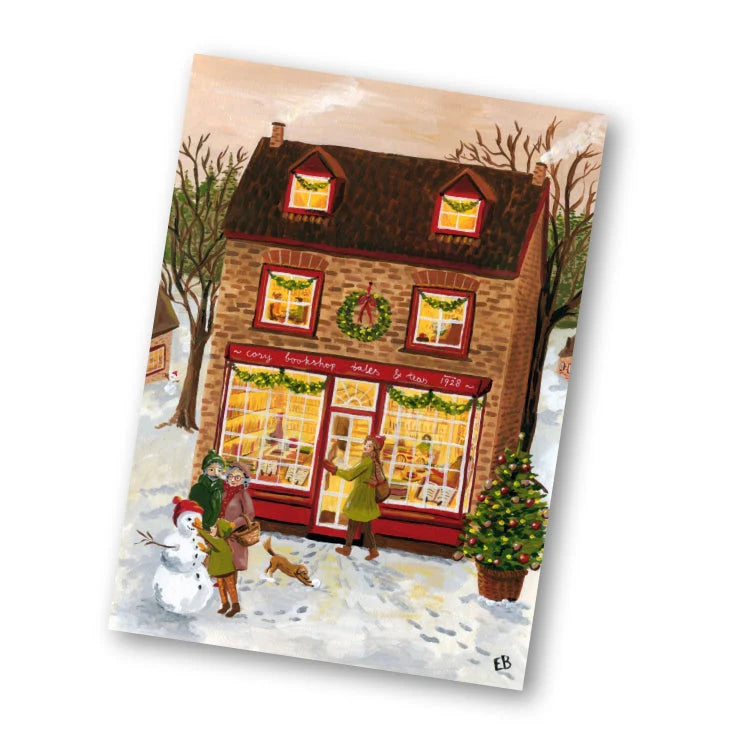 Kerstkaart Boekwinkeltje Tales & Teas | Esther Bennink