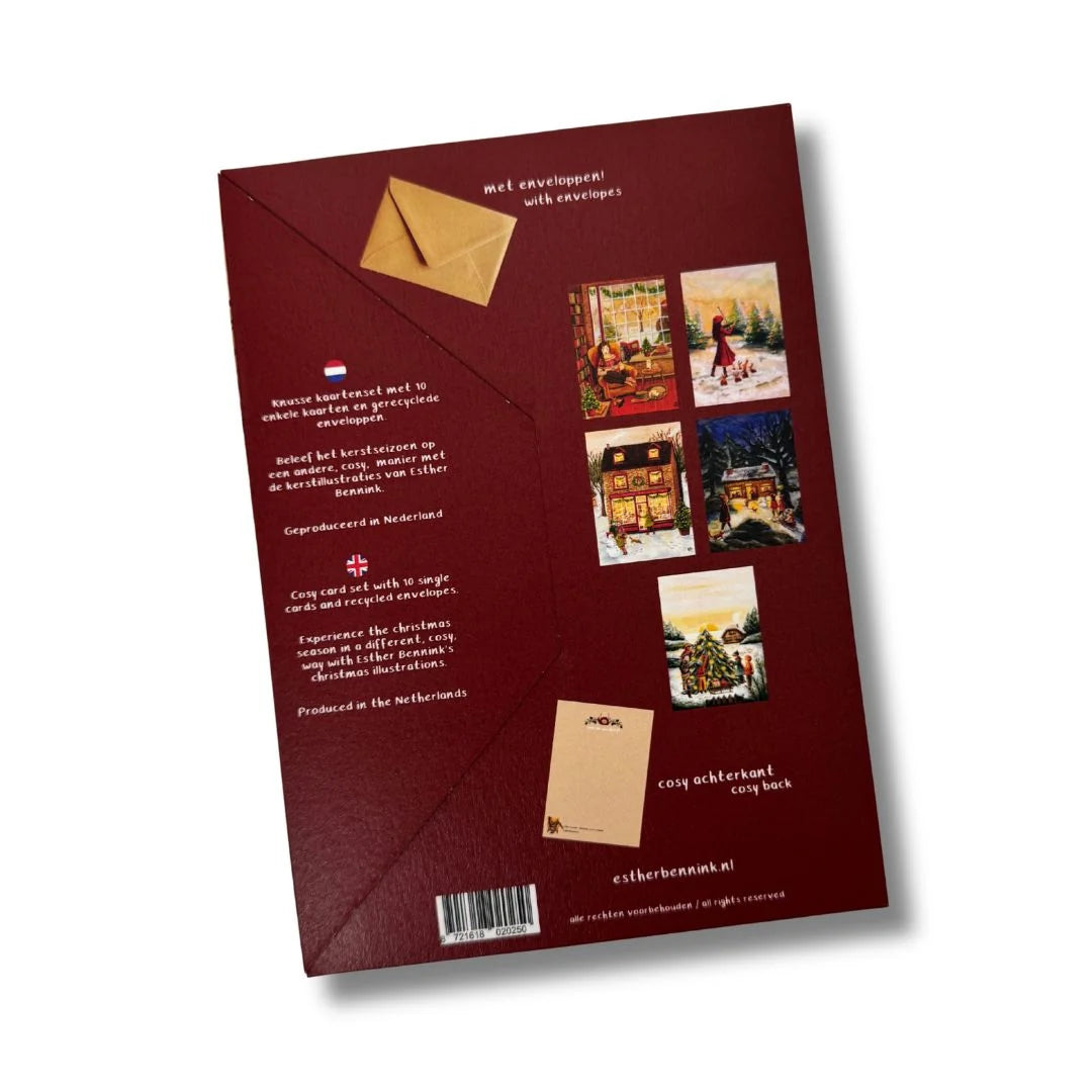 Cosy kaartenset - Christmas - 10 kaarten met envelop | Esther Bennink