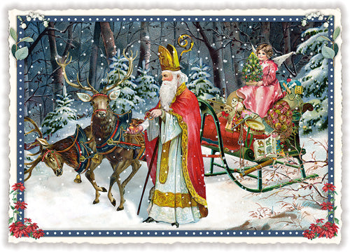 Sint bij slee (PK923) | Kaart Edition Tausendschön