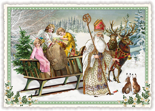 Sint bij slee nr. 2  (PK924) | Kaart Edition Tausendschön