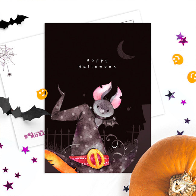 ‘Hallo Halloween’ heksenhoed | Kaart Studio Draak