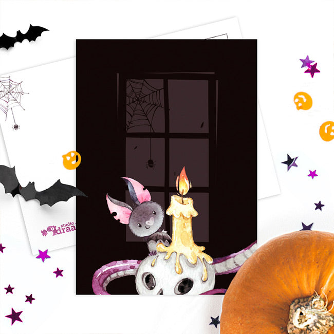 ‘Hallo Halloween’ kaars | Kaart Studio Draak