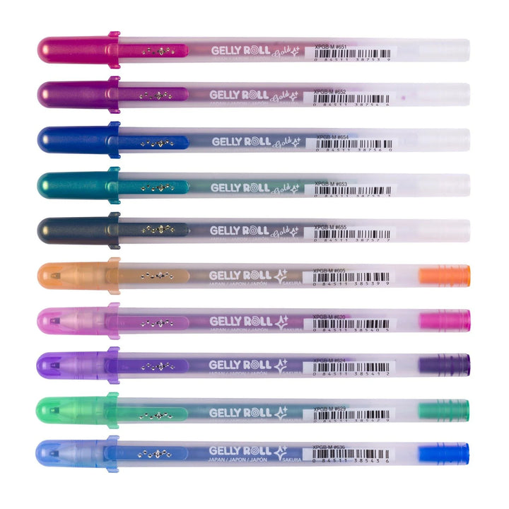 Gelly Roll Gel Pen Gold & Silver Shadow Set | Gelly Roll Sakura
