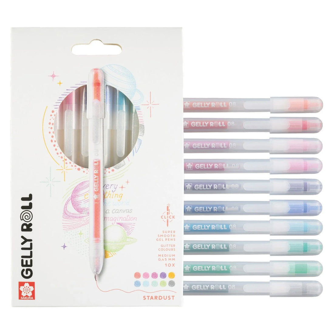 Gelly Roll Retractable Stardust Set 10st. | Gelly Roll Sakura
