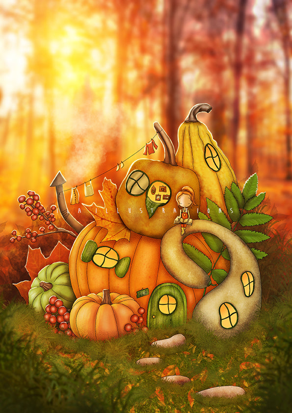 133 - Pumpkin Paradise | Kaart Ila Illustrations