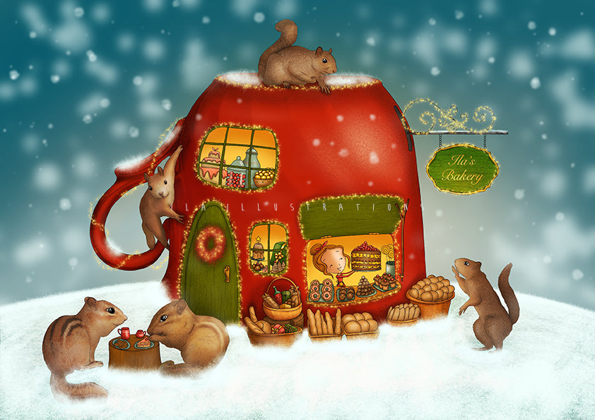 PRE-ORDER 177 - Ila's Bakery | Kaart Ila Illustrations