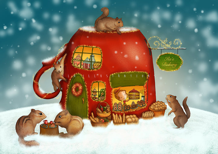 PRE-ORDER 177 - Ila's Bakery | Kaart Ila Illustrations