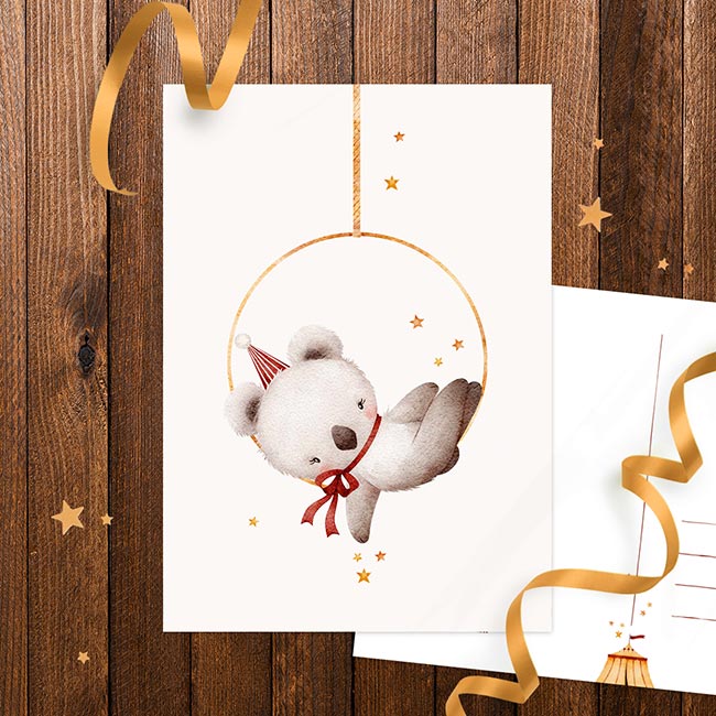 ‘In het circus’ koala | Kaart Studio Draak