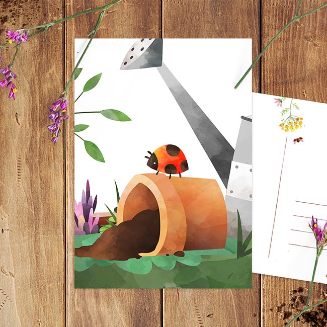 ‘Lieveheersbeestje’ moestuin | Kaart Studio Draak