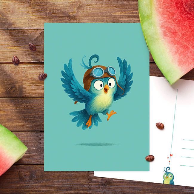 ‘Popelende pluim’ vliegenier | Kaart Studio Draak