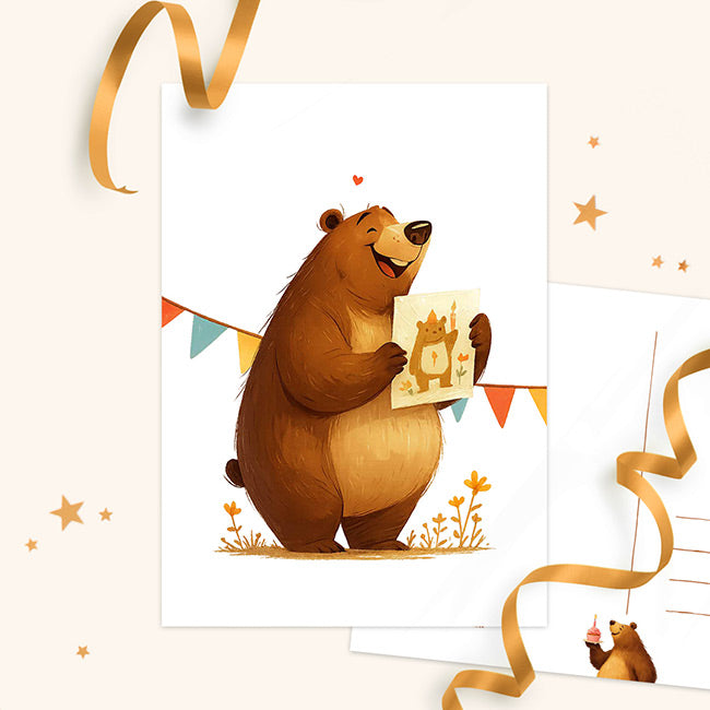 ‘Birthday beer’ tekening | Kaart Studio Draak