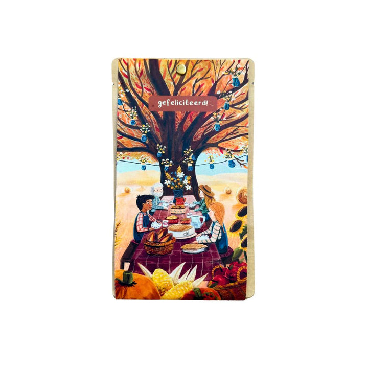 Theekaart oogstfeest - gefeliciteerd | Esther Bennink