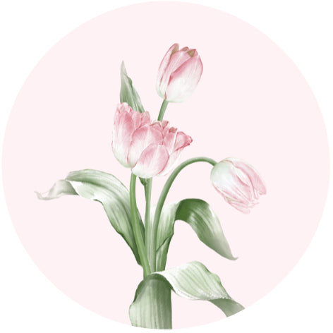 Bloemen roze| Sluitstickers 10st.