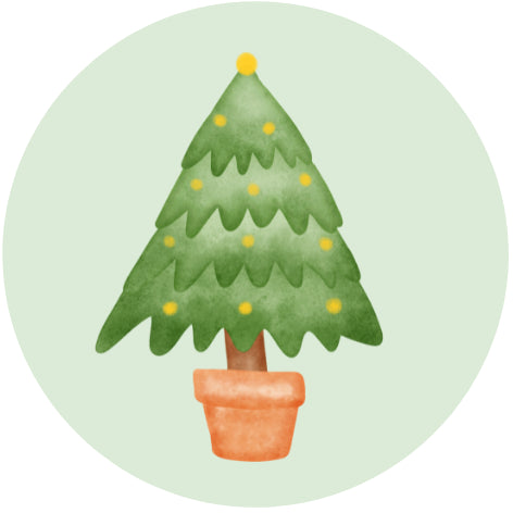 Kerstboom| Sluitstickers 10st.