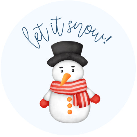 Let it snow| Sluitstickers 10st.