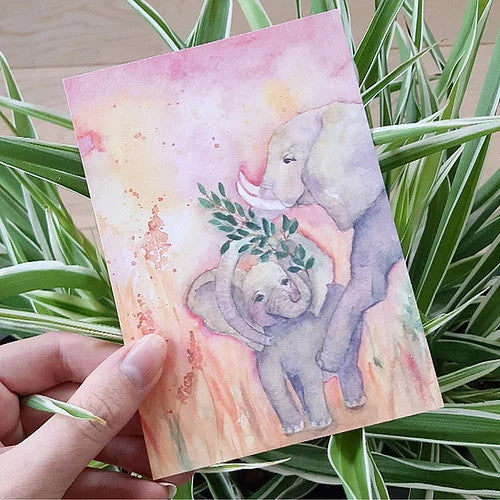 Olifanten| Postkaart A6 Romyillustrations