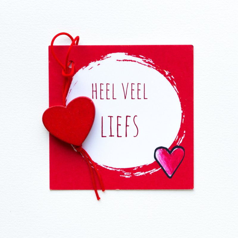 graphic kaartje heel liefs | Sidedish