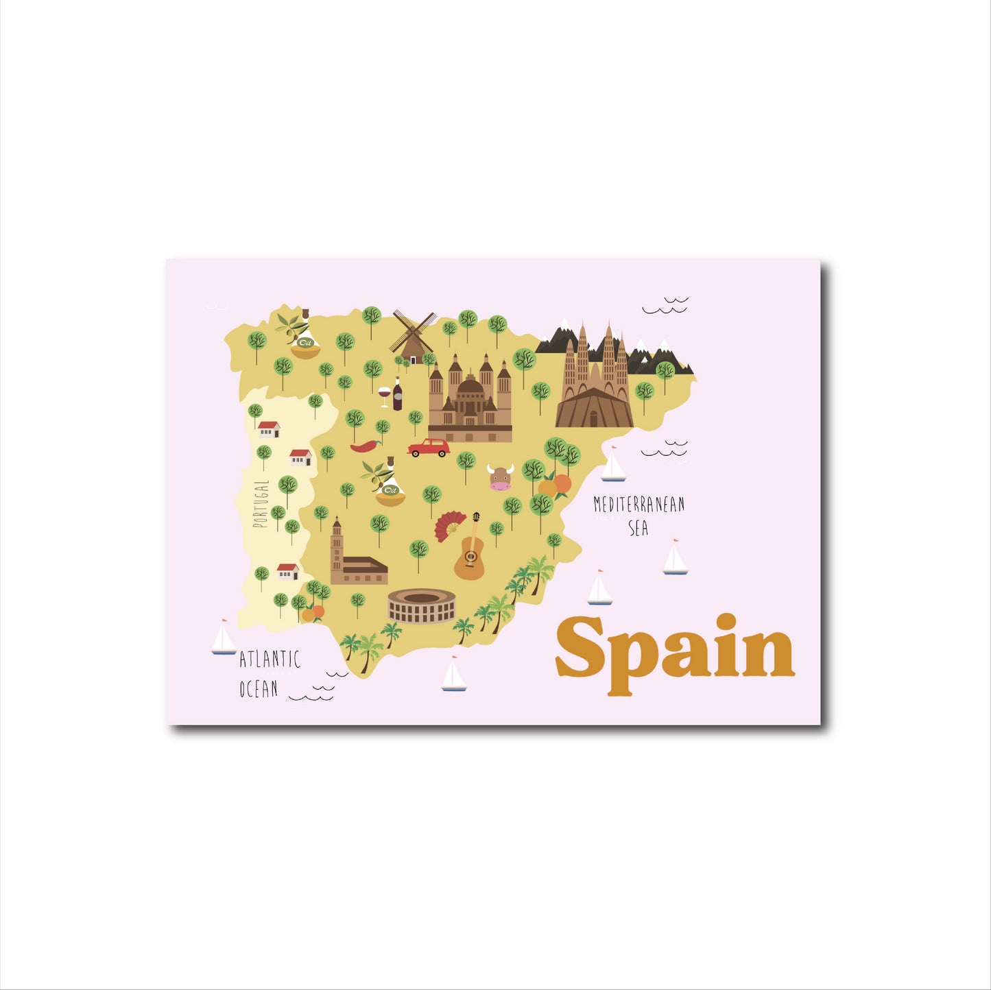 Spanje | Kaart Only Happy Things