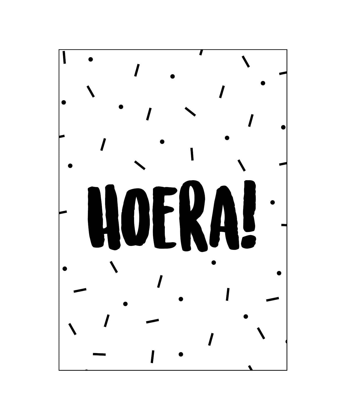 Hoera! wit| Kaart KP