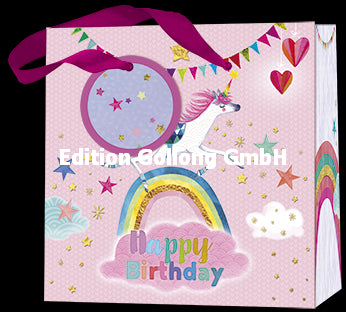 Happy birthday Eenhoorn| Luxe geschenktas 1st Klein