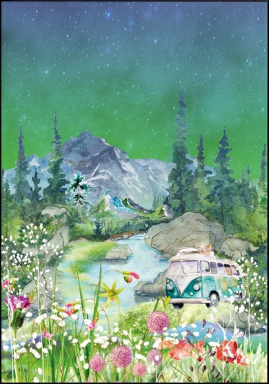 Camper in de bergen| Kaart Edition Gollong