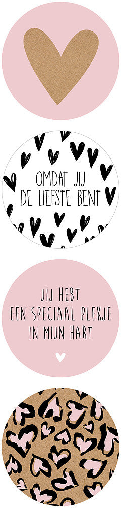 Liefde assorti Love| Sluitstickers 8st