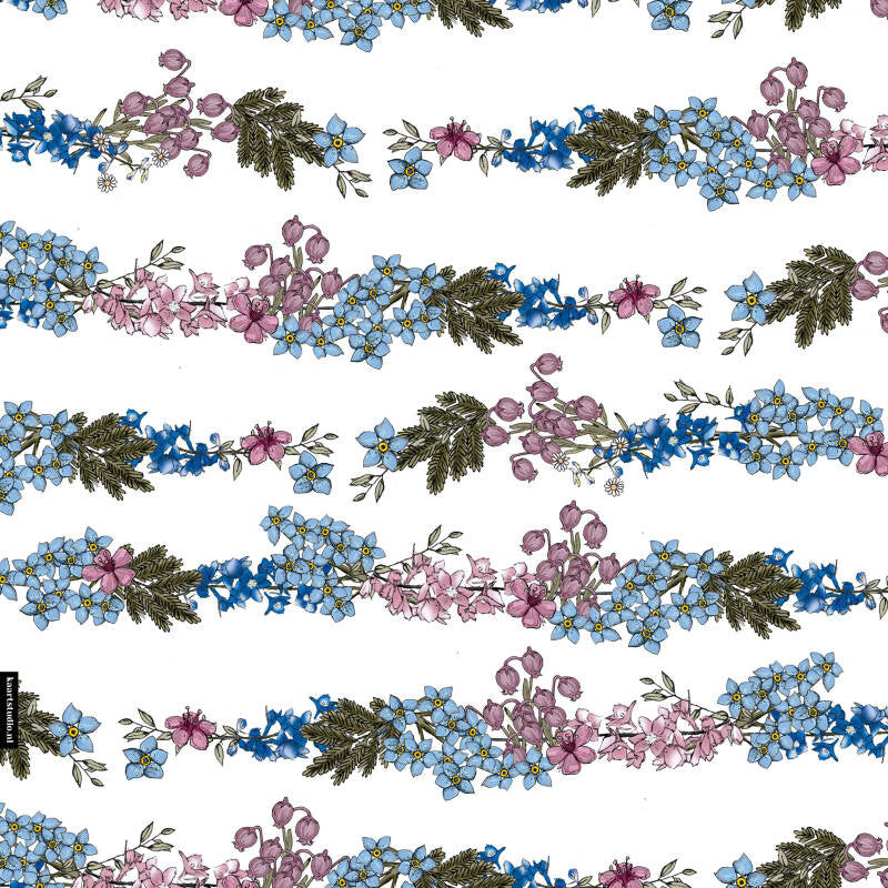 Alaska bloemen| Inpakvel 30x64cm