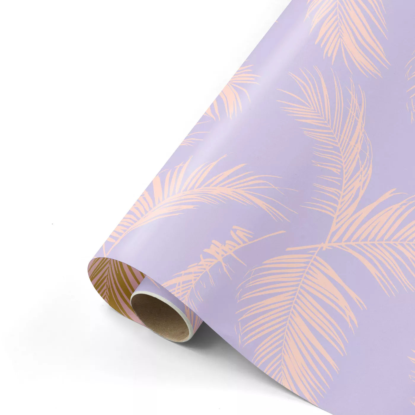Palms Lila/Peach| Cadeaupapier 50cm x 300cm