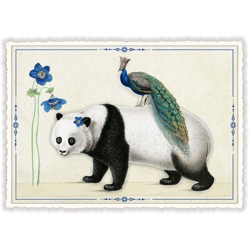 Panda &amp; Pfau| Kartenedition Tausendschön