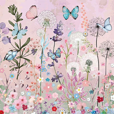 Zomerbloemen en vlinders | Kaart Sabina Comizzi